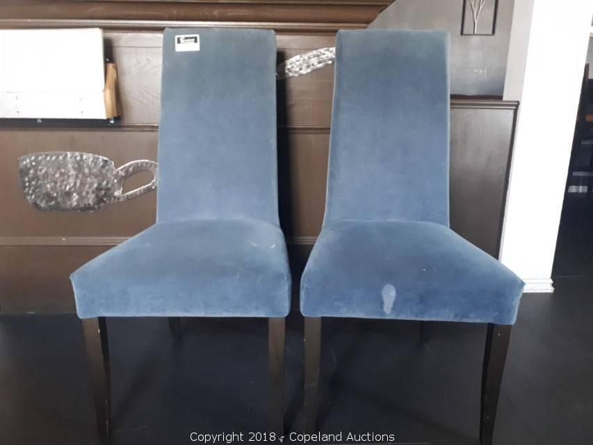 Blue Grey High Backed Chairs Online Auctions Copeland Auctions